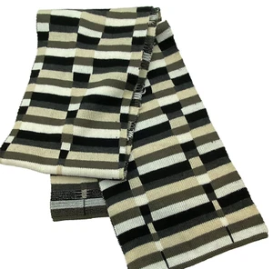 RETRO scarf Pierre CARDIN France Acrylic Mens winter accessory neutral colors - Picture 1 of 9