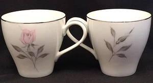 Lot of 2 Mikasa Narumi Madeleine Tea Cups 3" Tall 3 1/8 ' Diameter 5673 Japan - Picture 1 of 8