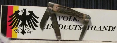 CUCHILLO DE GANADERO RARO NUEVO/COMO NUEVO 1980 ALEMANIA KLAAS NKCA CIERVO, 4 1/8” CL, 8 7/8” EXCELENTE Foto 1 de 4