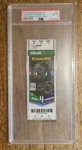 2016 Oregon Ducks Full Ticket Justin Herbert 1st NCAA Start Autzen Stadium PSA 8 - Bild 1 von 5