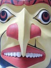 VINTAGE NW COAST  HAND CARVED + PAINTED MASK - HORSEHAIR - CLEAN + NICE