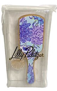 Lilly Pulitzer GWP Hair Kit Brush and Shell Hair Clip Multi Let It Gogh Set - Picture 1 of 7