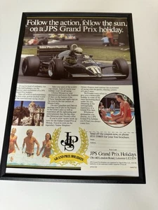 Framed Original JPS Lotus Elio de Angelis Formula One F1 Magazine Advert Retro - Picture 1 of 1