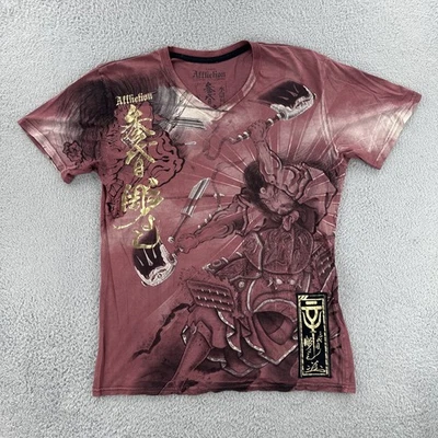 Camisa De Colección Affliction 108 Heroes Of The Suikoden Por Horiyoshi III Para Hombres L AOP Y2K Foto 1 de 4