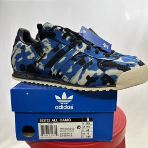 ADIDAS RARE VINTAGE ALL CAMOU SNEAKERS SHOES SZ MENS US 10 553772 BAPE BLUE CAMO - Picture 1 of 24
