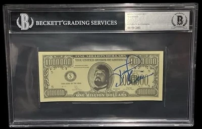Ted DiBiase signature on a signed million dollar bill Beckett slabbed - Image 1 of 4
