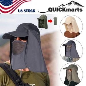 Gorra de pesca plegable con máscara facial cuello para solapa pesca al aire libre béisbol sombrero para el sol - Imagen 1 de 16