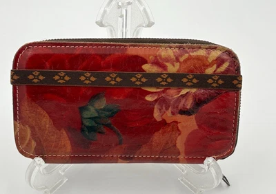 Patricia Nash Leather Multicolor Floral Zip Around Wallet Used GC - 8x4.5x1.5 - Image 1 of 4