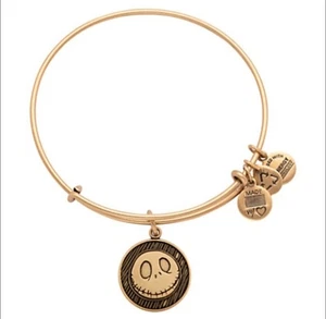 Disney Parks Authentic Park Alex And Ani Jack Skellington Gold Charm Bracelet - Picture 1 of 5