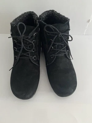 Propet Delaney Mujer Botas,Negro Tobillo Cremallera Cordones Tarjeta Escocesa.CueroTalla 11M Foto 1 de 4