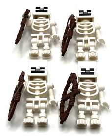 LEGO Skeleton Minecraft Minifigure w/Bow - Lot (4)
