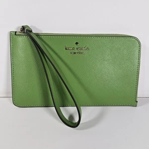 Kate Spade New York Damen Wristlet Pouch Geldbörse Grün "L" Reißverschluss mit Taschen - Bild 1 von 14