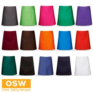 Cafe/Restaurant/Hospitality/Uniform Short WAIST Polyester Cotton Durable Aprons - Bild 1 von 16