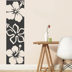  Wandbanner Hibiskus Blüten, Pflanzen, Wansticker, Wandaufkleber, Wanddekoration - Bild 1 von 2