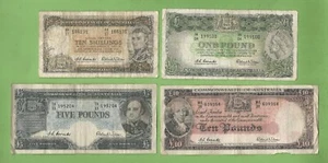 #D139. FOUR(4) ELIZABETH II AUSTRALIAN BANKNOTES - TEN SHILLING to TEN POUND - Bild 1 von 2
