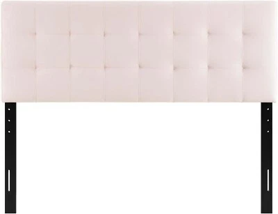 Cabeceira Modway Lily Queen Biscuit Tufted Performance Veludo, Rosa - Imagem 1 de 4