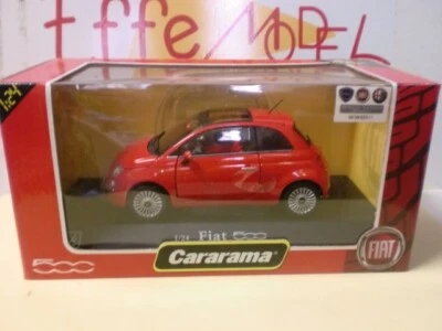 CARARAMA 1/24 - FIAT 500 ROSSA - Immagine 1 di 3