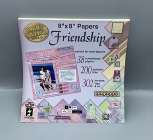 NEW Paper Pizazz Hot Off The Press 8" x 8" Papers Friendship Theme - Picture 1 of 13