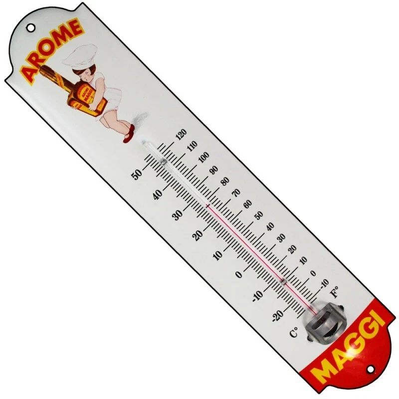 Thermomètre émaillé hauteur 30cm : AROME MAGGI - Photo 1/1