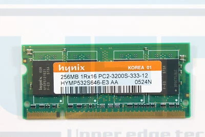 Laptop Name Brand Memory 256MB PC2-3200S DDR2 400MHz Samsung Hynix Nanya Elpida - Image 1 of 3