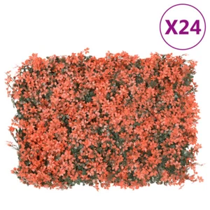 Vidaxl hek met kunstesdoornblad 24 st 40x60 cm lichtrood - Imagen 1 de 3