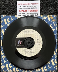 George McCrae – Rock Your Baby 7'' Vinyl US IMPORT 1974 CLEANED/TESTED EX VIDEO - Picture 1 of 6