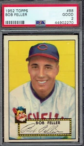 1952 Topps 88 Bob Feller HOF. PSA 2 GOOD w/ bold colors. (TX2270). - Picture 1 of 2