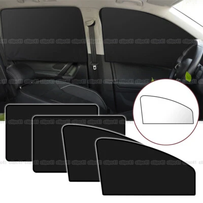 4Pcs Car Side Window Magnetic UV Protection Sunshade Cover Curtain Accessories - Image 1 of 4