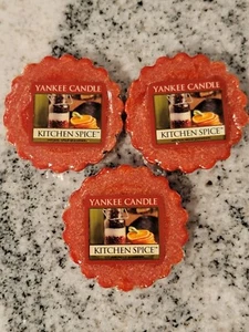 SET BESTEHEND AUS 3 Yankee Candle Retired "KITCHEN SPICE" Tarts Wax Melts ~ SELTEN ~ NEU - Bild 1 von 3