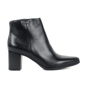 Rockport Women's Camdyn Black Leather Heeled Booties CI2044 - Picture 1 of 4