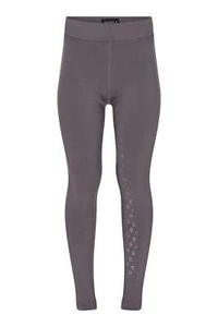 Equipage Kinderreithose Dai Kinderleggings Tights glitter Quicksilver dunkelgrau