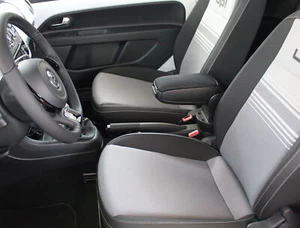 VW UP! (2011-2018) MITTELARMLEHNE PASSFORM ARMLEHNE TEXTIL SCHWARZ - Picture 1 of 1
