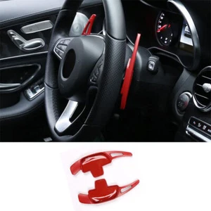 For Benz GLB W247 2020 2021-2022 Aluminum Red Steering Wheel Shift Paddles 2PCS - Picture 1 of 11