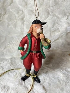 VTG Equestrian English Hunt Dog Christmas Ornament Holiday Oddity Hunting Dog - Picture 1 of 12