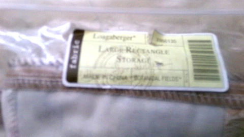 Longaberger Large Rectangle Storage Basket Liner Botanical Fields NEW #2356135 Cover