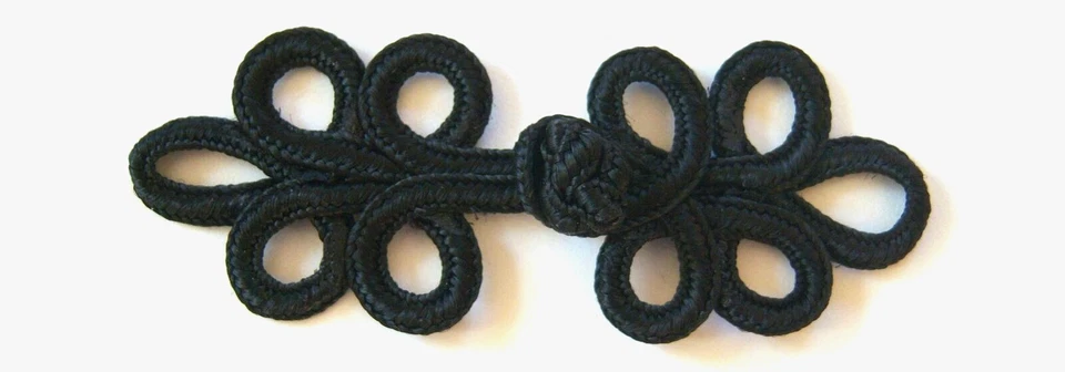 5 черных блестящих застежек 5 петель 1 1/4 дюйма x 3 1/2 дюйма Frog EF-140 - Изображение 1 из 1