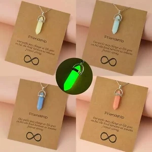 Pencil Crystal Pendant Glow In The Dark Necklace Birthday Present Charm Gift - Picture 1 of 7