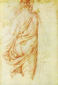 Postcard Michelangelo Female Figure Study Florence Gallery Uffizi NrMINT c1980s - Picture 1 of 1