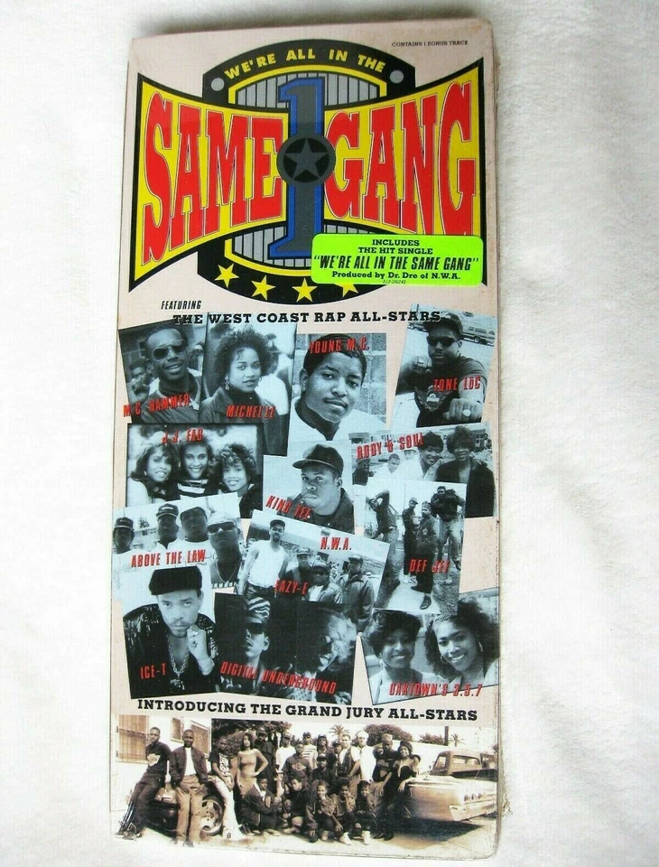 SEALED WE'RE ALL IN THE SAME GANG CD DR DRE NWA EAZY-E ICE-T LONGBOX  PROMO HYPE - Image 1 of 4