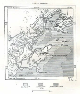 Louisbourg, Canada....Antique  Map, Plan..1890 - Picture 1 of 1