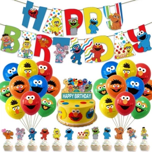 Deluxe 34pcs Sesame Street Balloons Set Air Inflatable Birthday Party Decoration - Picture 1 of 5