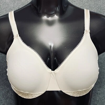 Olga 38D T-Luxury Lift Unpadded Full Coverage Underwire shirt Bra Ivory - Image 1 of 4