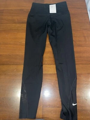 NEW! NIKE ONE [S] Women TIGHT FIT HIGH RISE Yoga 7/8 Leggings-Black, DV9020-010 - Image 1 of 4