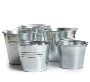 Zinkeimer Metalleimer Wassereimer Blecheimer Eimer Dekoeimer Blecheimer - Bild 1 von 6