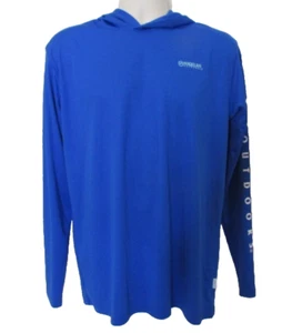 Magellan Outdoors Medium Blue Fishing Gear Hoodie Pullover Shirt Arm Logo - Picture 1 of 6