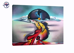 PINTURA ABSTRACTA - ENROLLADA EN UN TUBO/LISTA PARA COLGAR/ENMARCADA - Imagen 1 de 7