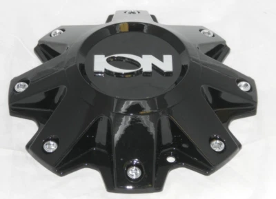 ION ALLOY 141 GLOSS SHINY BLACK C10141B WHEEL RIM CENTER CAP 83122090F-1B - Image 1 of 2