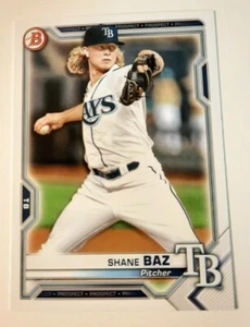 2021 Bowman SHANE BAZ Prospect Card #BP-134 Tampa Bay Rays - Picture 1 of 2