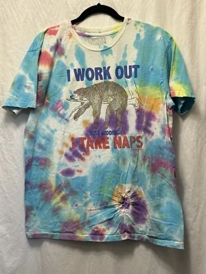 Rainforest Cafe T-Shirt Tie dye Sloth Napping Crew Neck Short Sleeve Large G8 - Image 1 of 4
