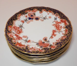 6 Royal Crown Derby 2649 Melton Barbed Wire Imari 7" Side Tea Plates c1902 VGC - Picture 1 of 12